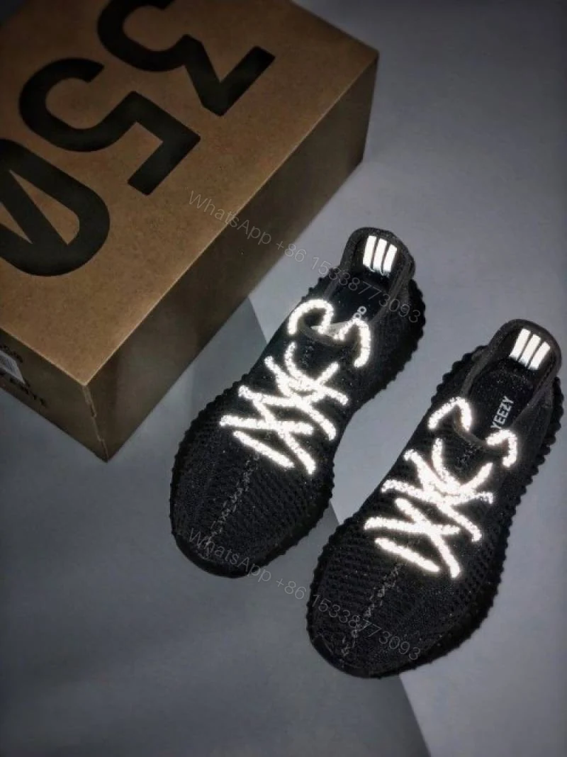 View 2 of First Copy Black Reflective Men’s Sneakers Premium Sports Running Shoes