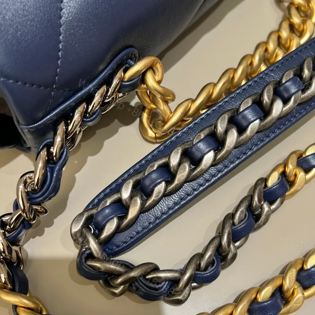View 4 of CHANEL 19 Bag Small Navy Blue