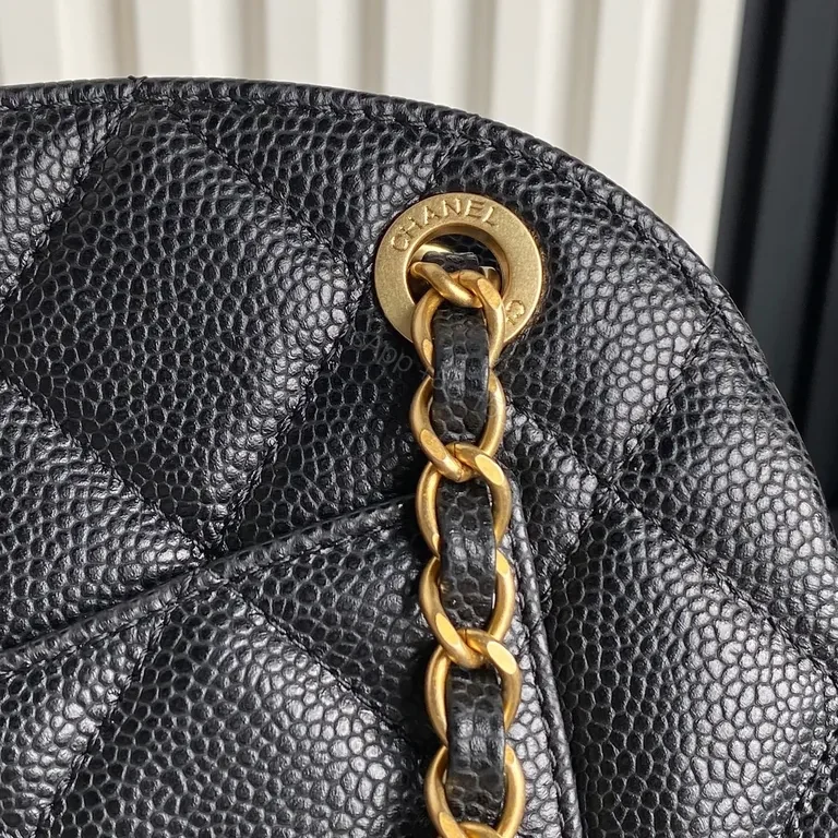 View 2 of Quilted Black Leather Mini Crossbody â€“ Chanel-Inspired Luxury