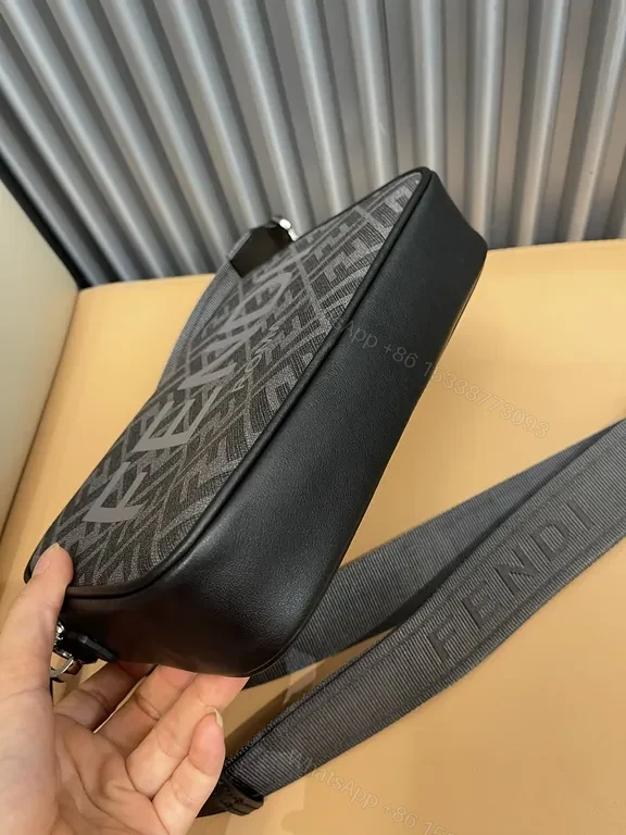 View 5 of Compact Luxury Messenger: Fendi Monogram Crossbody Bag