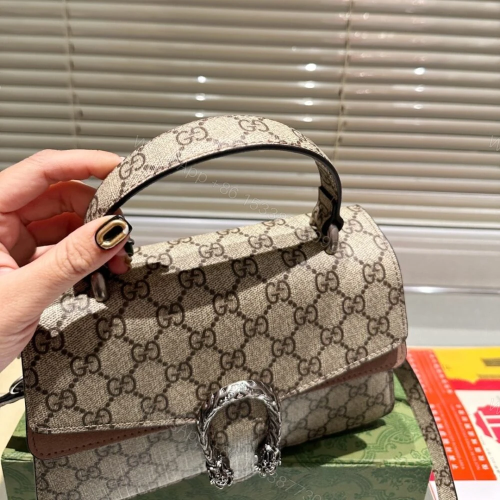 View 6 of Gucci Damen Dionysus GG Canvas Top Handle Bag Brown 24Cm