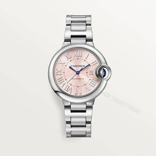 Cartier Ballon Bleu Pink Dial Stainless Steel Watches — view 1
