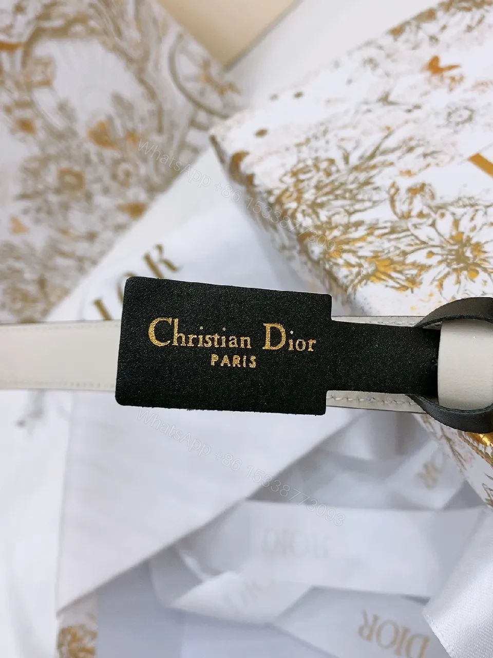 View 4 of Dior-Inspired Minimalist Logo Belt: Luxurious Everyday Belt