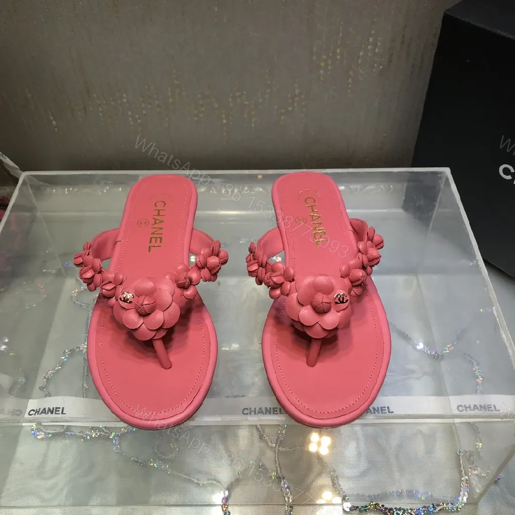 Bright Pink Flower Sandals: Luxury Comfort For Summer — view 1