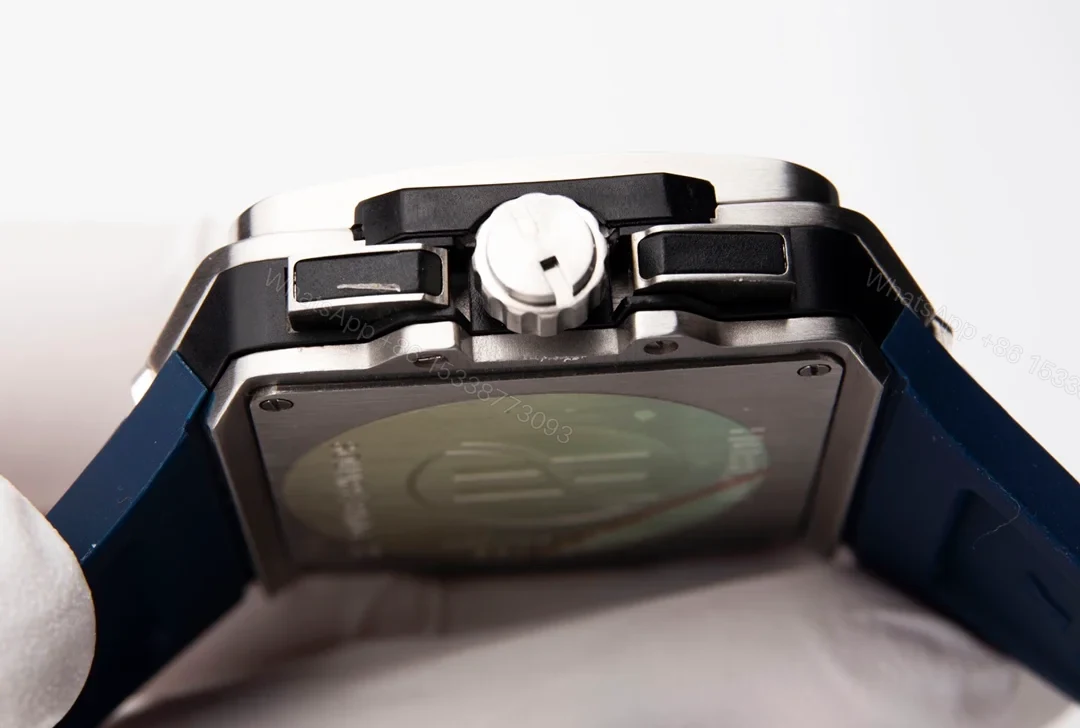 View 7 of Hublot Square Bang Unico Replica 42MM Premium Grey Rubber Strap Edition RG-HUBLOT-SQUARE-GREY-42