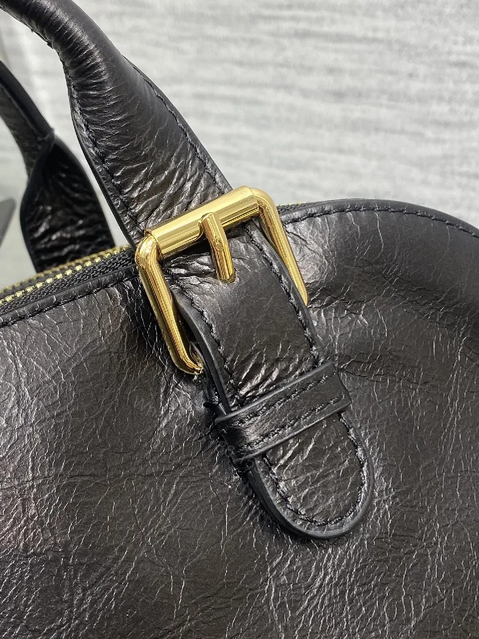 View 9 of Compact Black Leather Satchel: Luxe Everyday Carry