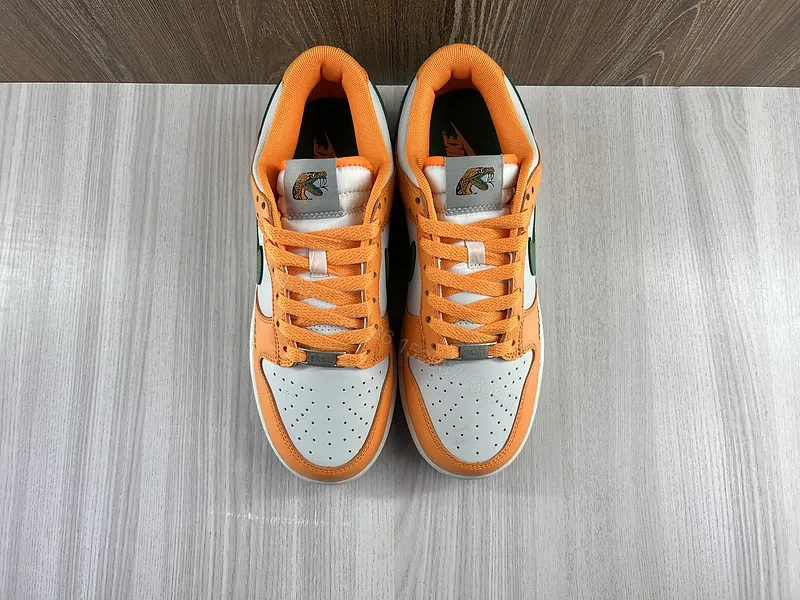 View 4 of Orange-Accent Nike-Style Low-Tops: Luxe Everyday Comfort Sneakers