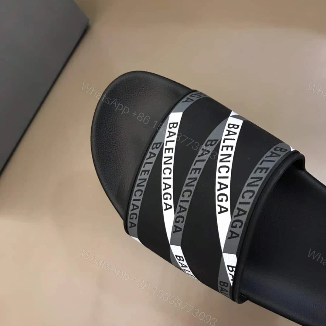 View 4 of BALENCIAGA RUBBER LOGO POOL SLIDE SANDALS – BBS9