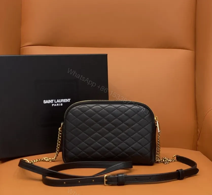 View 2 of Black Quilted Leather Crossbody - YSL, Compact Luxury Bag