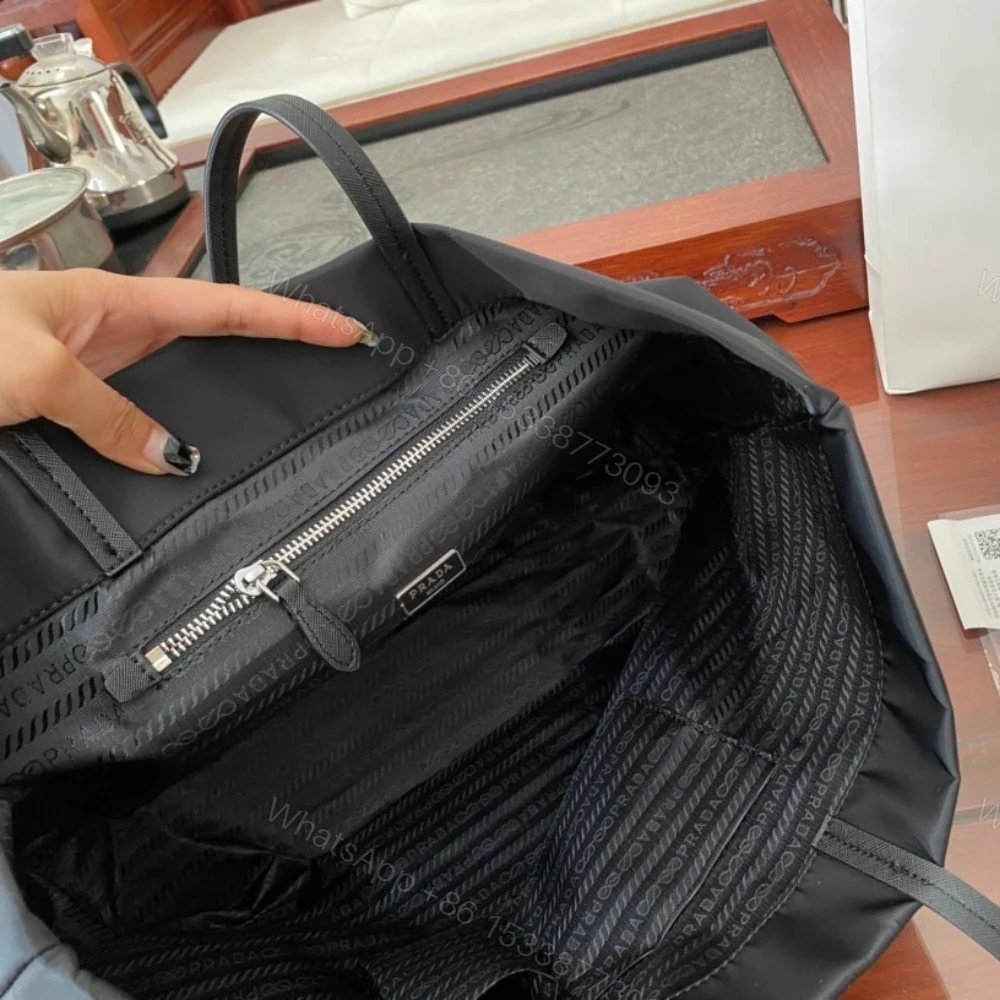 View 7 of Prada Re-Nylon And Saffiano Tote Bag Black