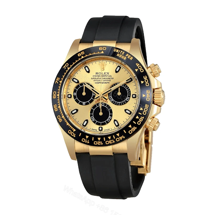 View 2 of Rolex Daytona 116518LN Super Clone: 40mm Yellow Gold Champagne Dial
