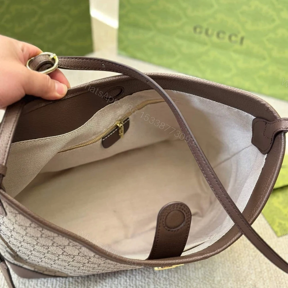 View 6 of Gucci Ophidia GG Small Shoulder Bag Beige And Ebony 33Cm 781402 96IWG 8745