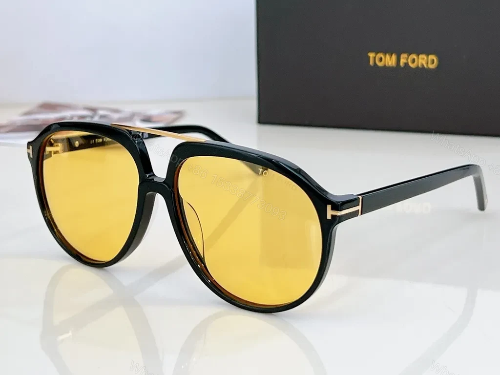 View 5 of Signature Tom Ford Sunglasses: Black Acetate, Polarized UV400, Luxe Everyday