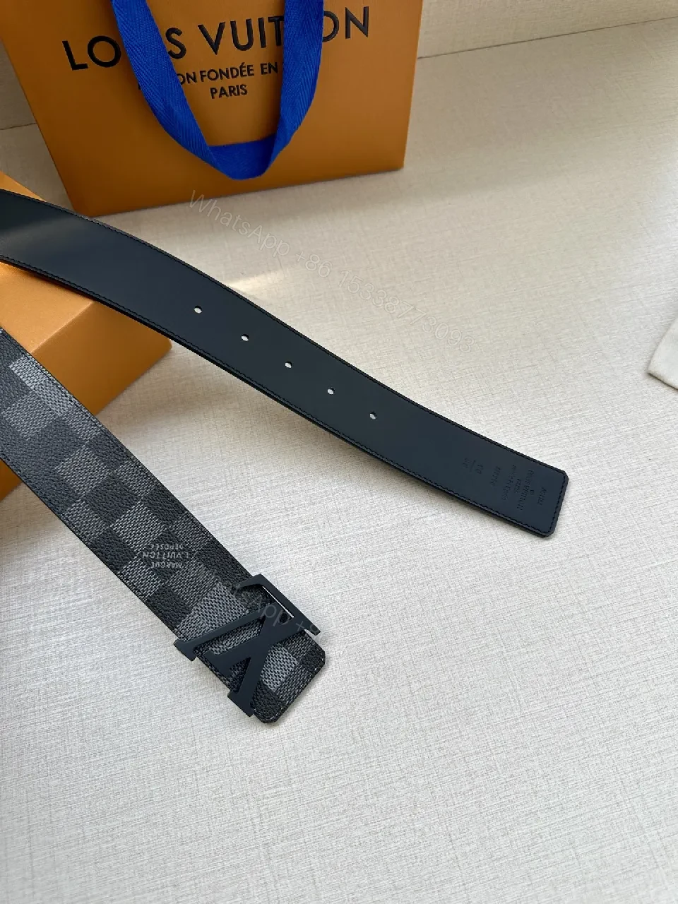 View 6 of Checkerboard Damier Belt: Modern Structural Luxury Edge