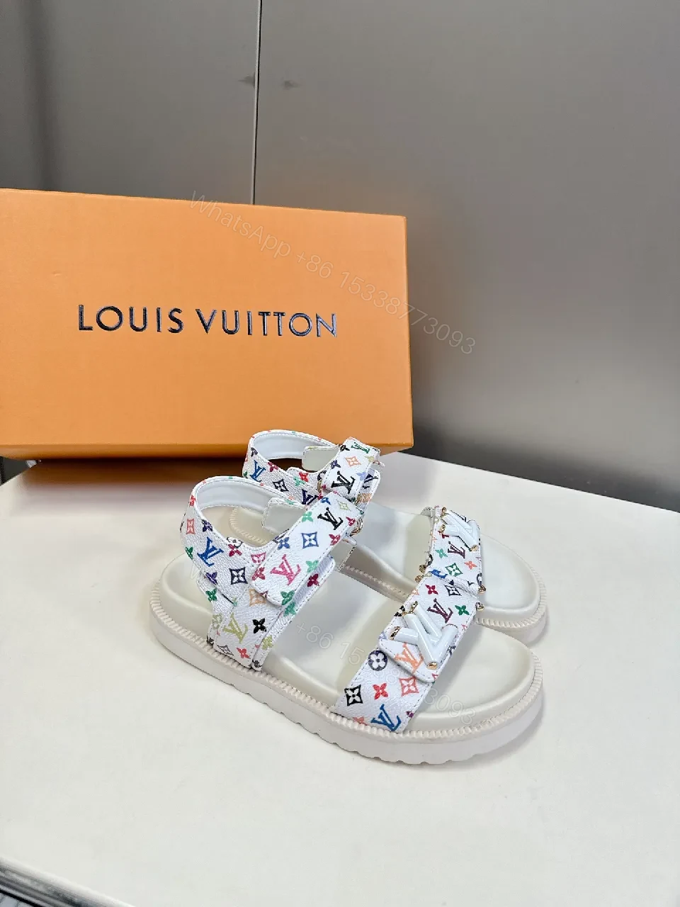 View 8 of Colorful Monogram Sandals with Comfort Fusion