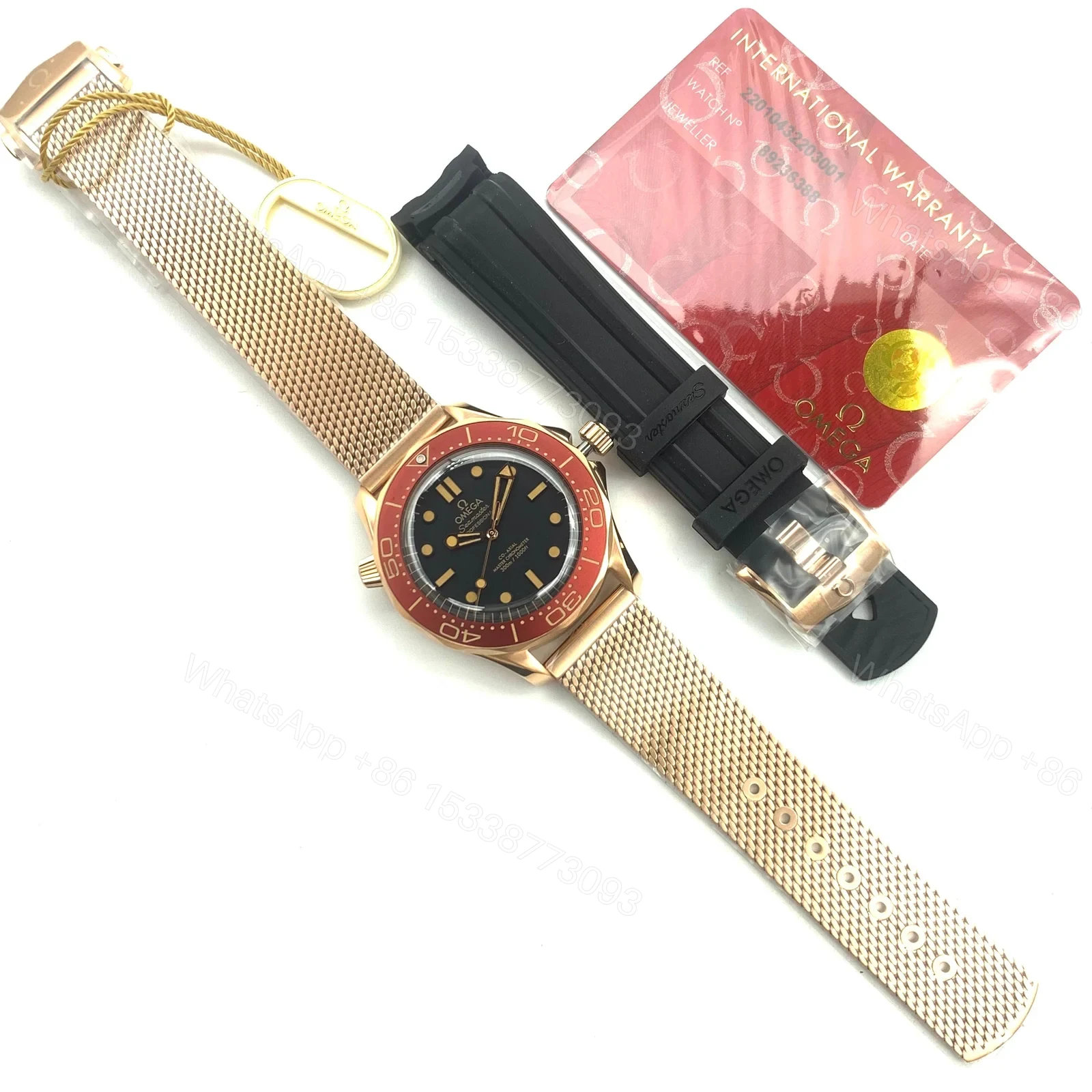 View 6 of Omega Seamaster Diver 300M Master Co-Axial 42 Bronze Gold Black Bracelet 210.90.42.20.01.003