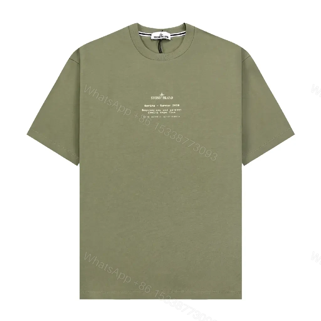 View 6 of Olive Cotton Tee: Minimalist Fit, Durable Luxury Shirt