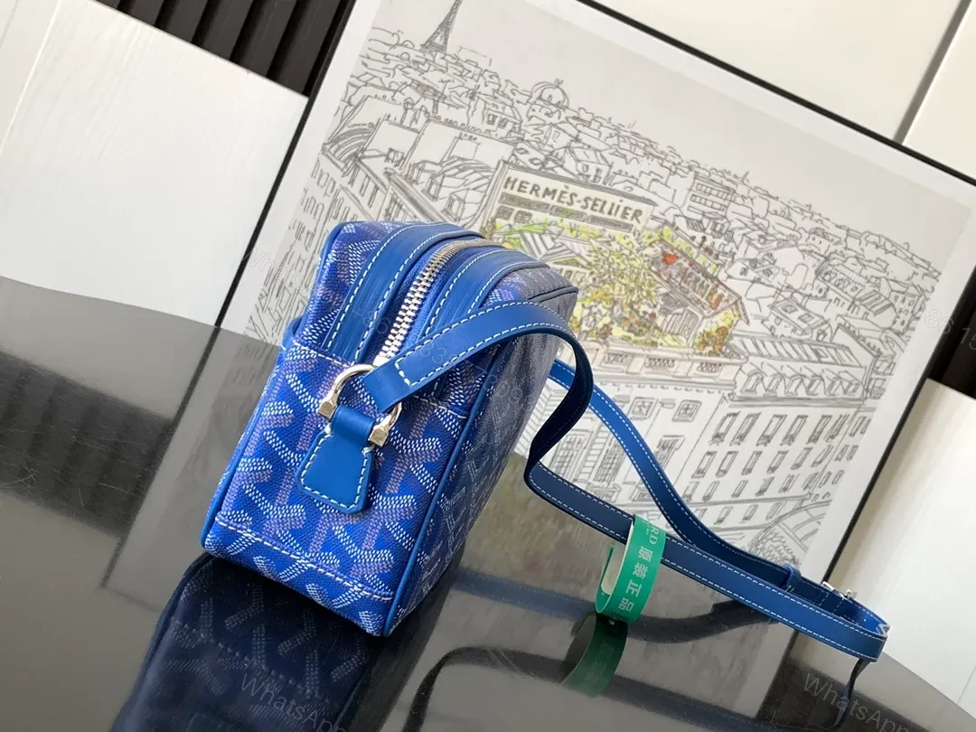 View 5 of Blue Crossbody: Patterned Luxury, Everyday Convenience