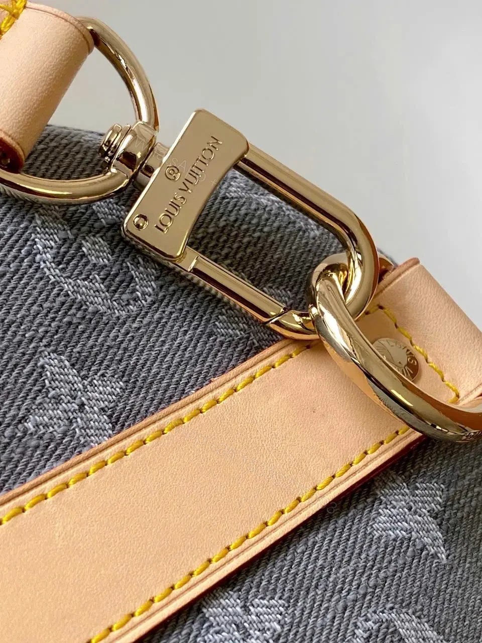 View 4 of Louis Vuitton LV Keepall Denim bandouliere 55 Grey