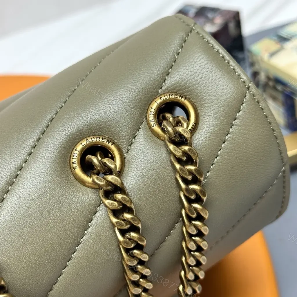 View 6 of Quilted Crossbody Bag - Gold Hardware, Dual- Strap, Mini Chic