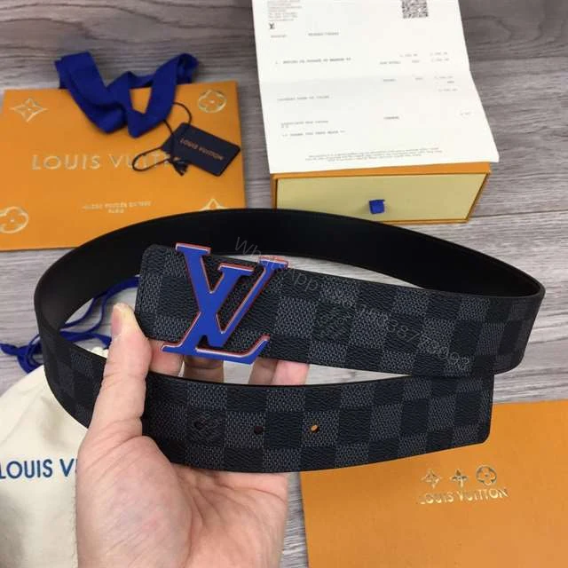 View 2 of LOUIS VUITTON INITIALES 40MM REVERSIBLE DAMIER INFINI LEATHER BELT – B87