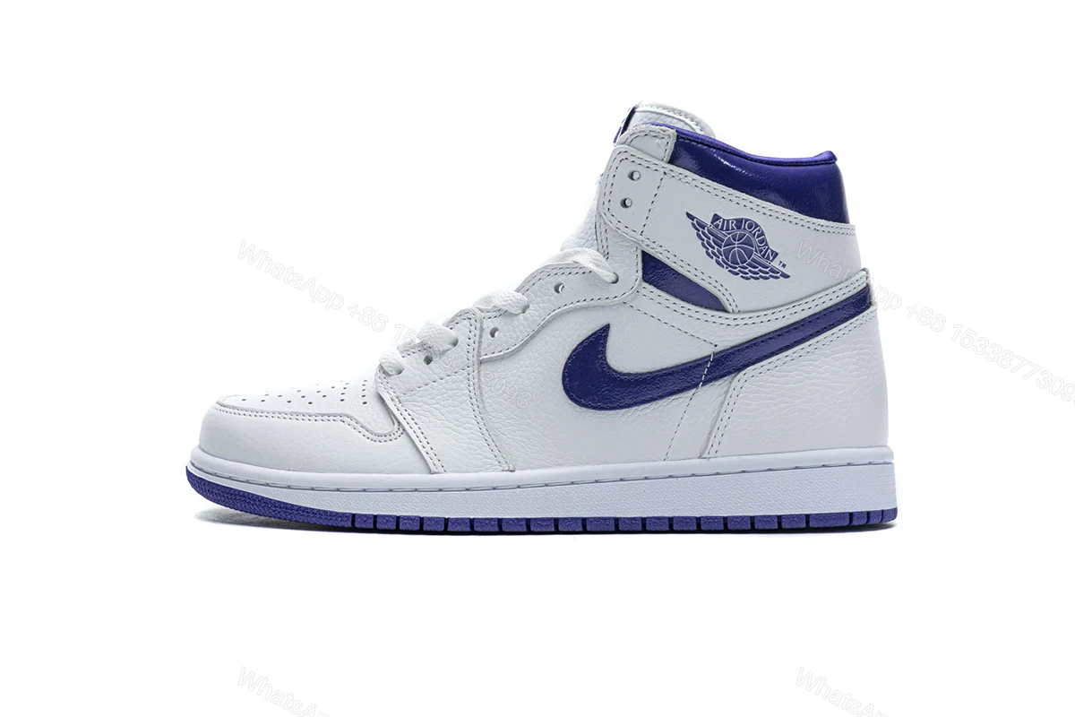 View 13 of Air Jordan 1 Retro High OG White Purple CD0461-151