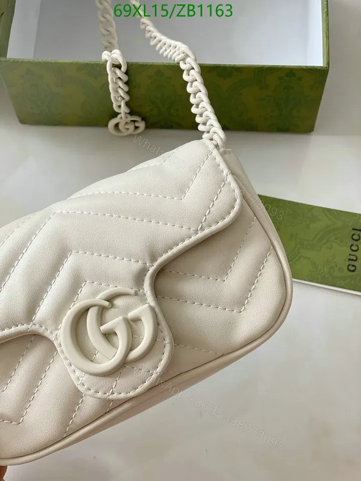 View 3 of Gucci GG Marmont White Belt Bag GDB1543