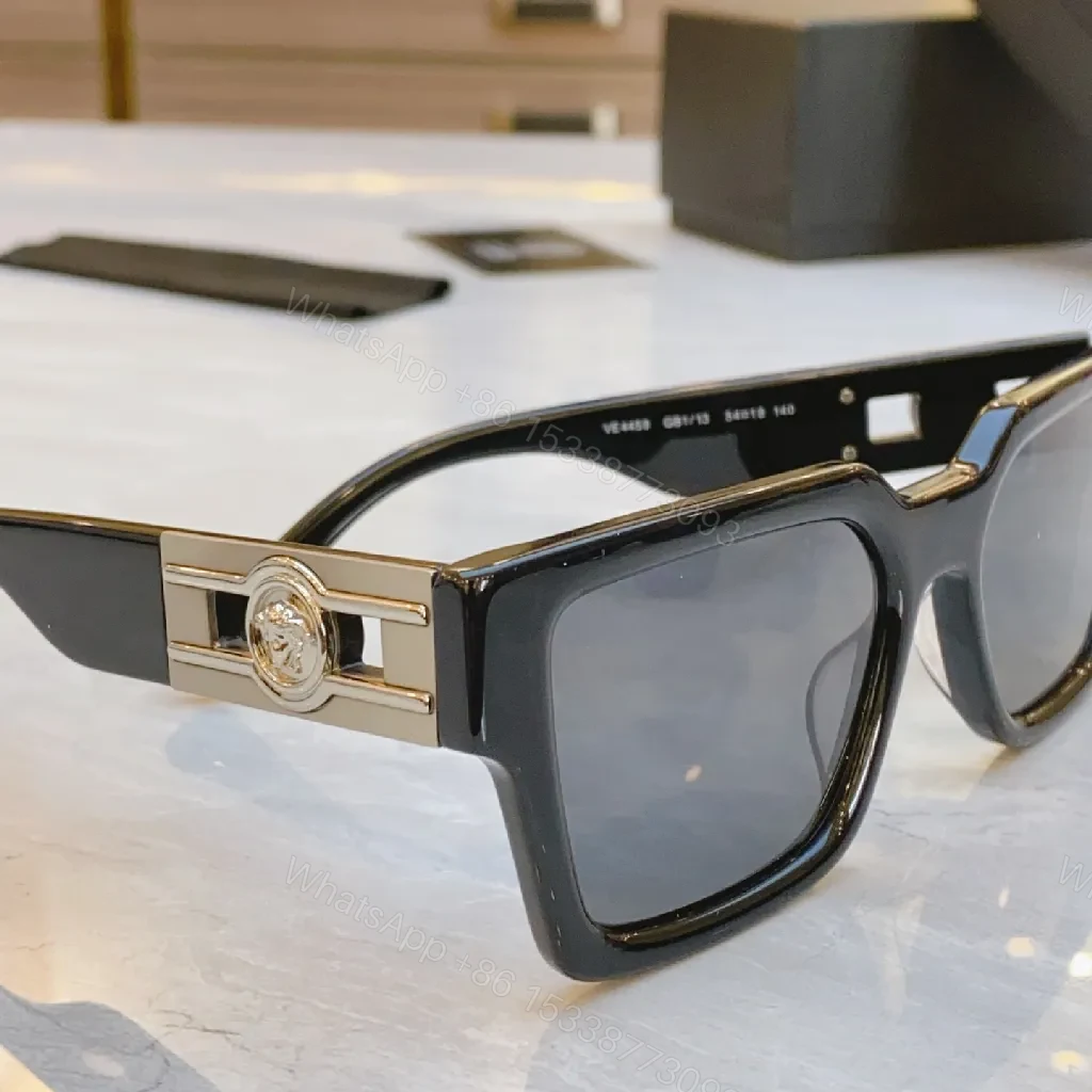 View 3 of Deep Tone Frame Luxe Sunglasses with Signature Hardware