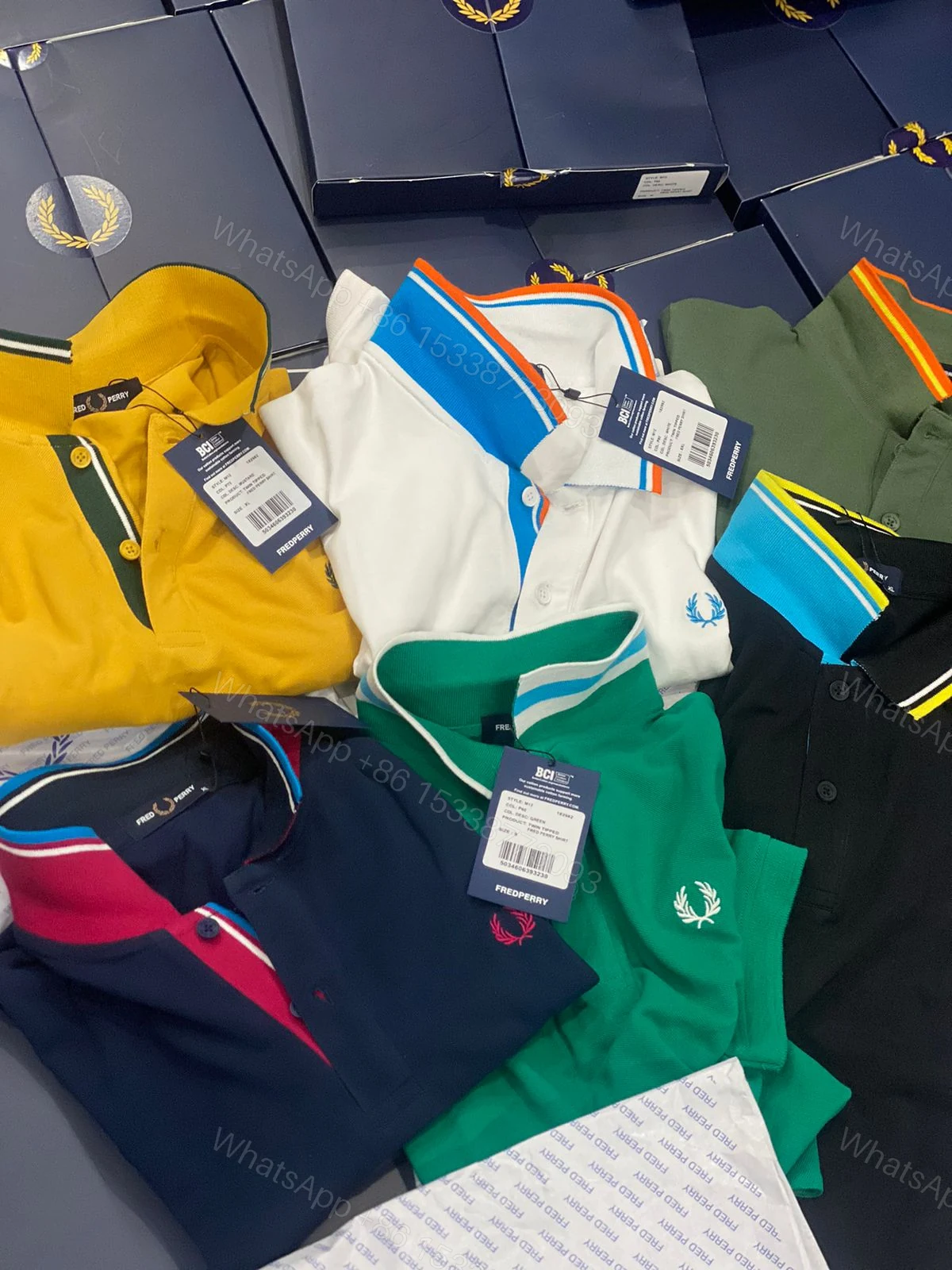 View 11 of FIRST COPY FRED SHIPMENT JACQUARD TIPPED POLOS T-SHIRT