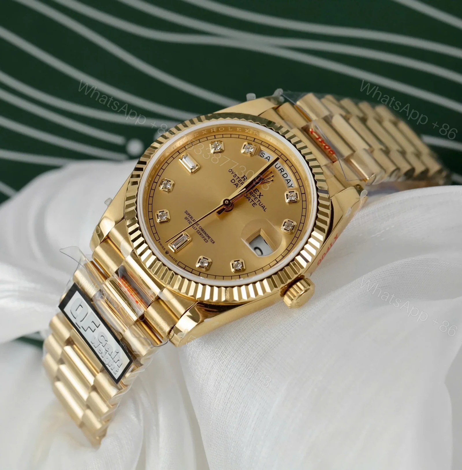 View 4 of Superclone Rolex Day-Date Champagne Diamond Dial 128238-0008 36 mm