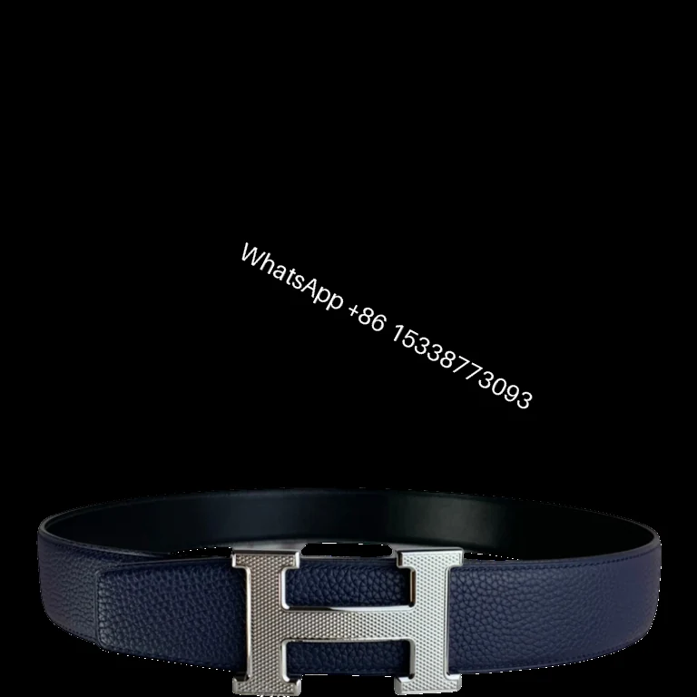 HERMES BELT TOGO SWIFT BUCKLE BLUE 38MM — view 1