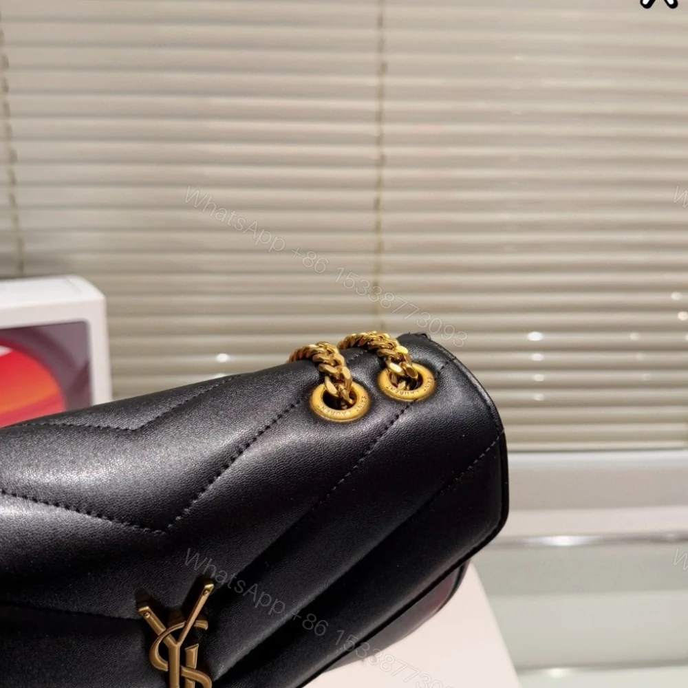 View 5 of Saint Laurent Loulou Small In Matelassé Black 24Cm 801437AAEAX1000