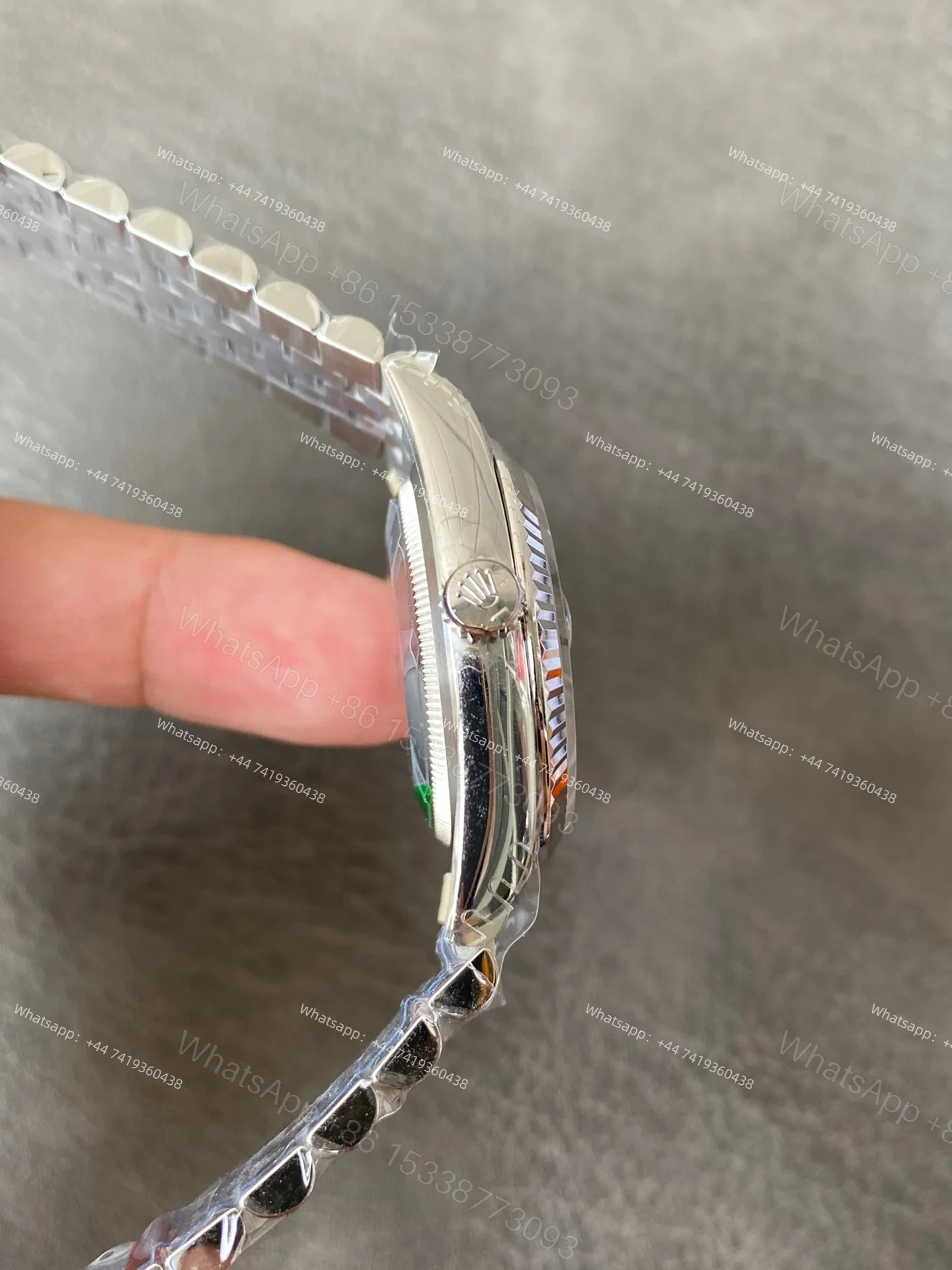 View 9 of Rolex Datejust M126234-0057 1:1 Replica Water Ripple Diamond Blue Dial Jubilee 36MM 3235 Movement Super Clone Watch