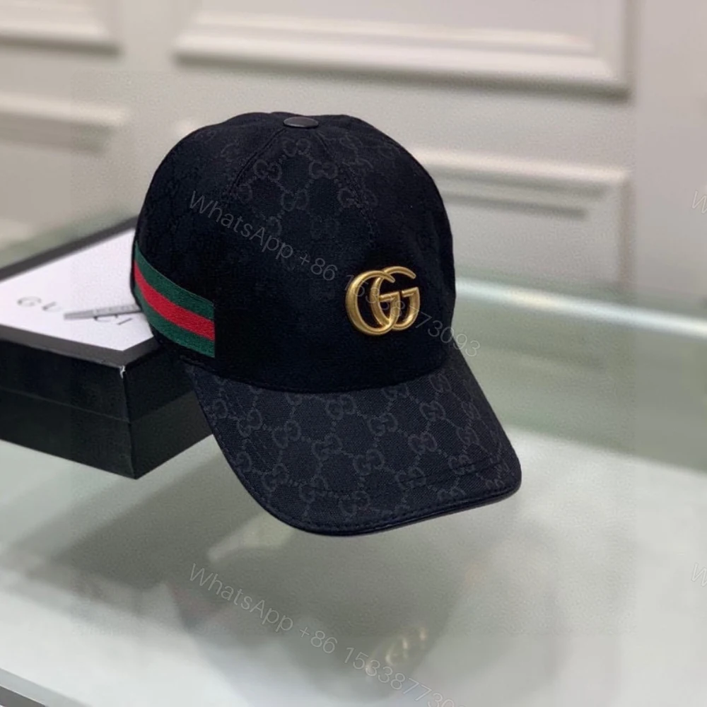 View 3 of Gucci GG Canvas With Web Baseball Cap Black