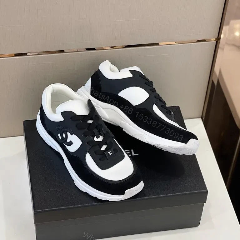View 3 of Chanel-Influenced High-Top Sneaker: Luxury Comfort