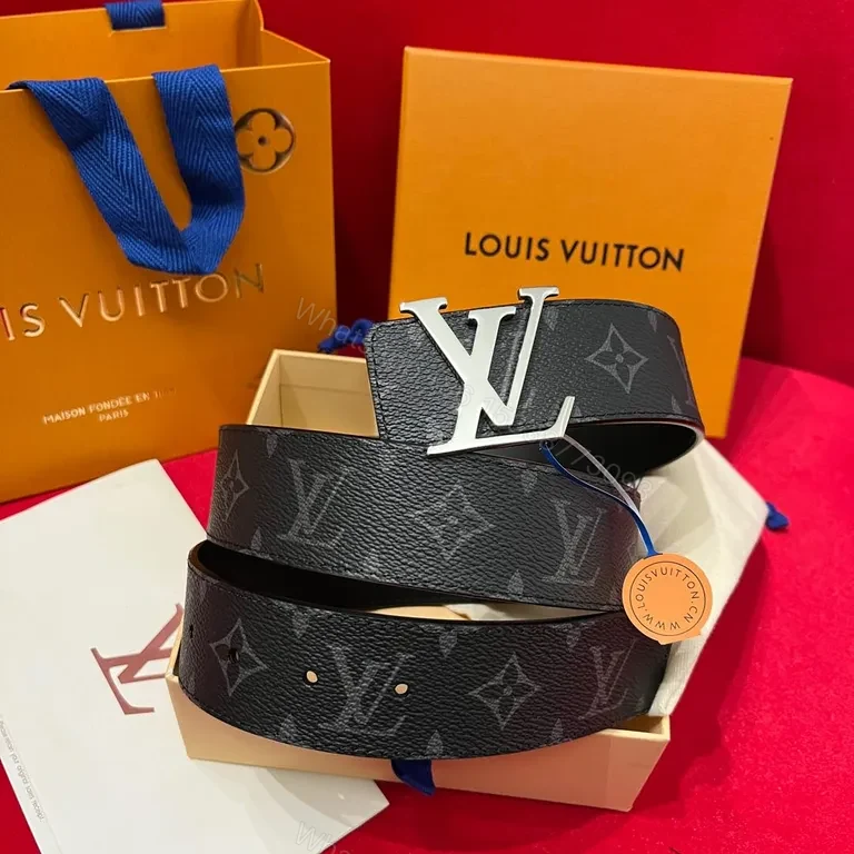 View 6 of Luxury Monogram Belt with LV-Inspired Buckle