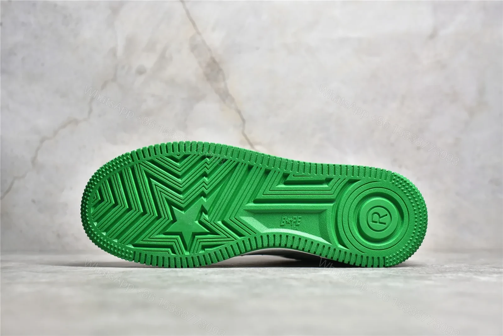 View 7 of A Bathing Ape Bapesta White Green Reps