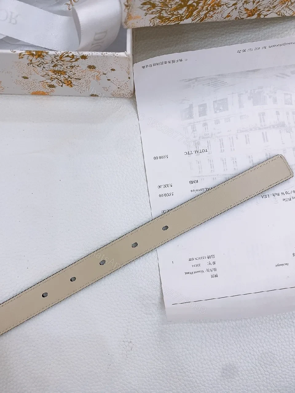 View 5 of Dior-Inspired Minimalist Logo Belt: Luxurious Everyday Belt