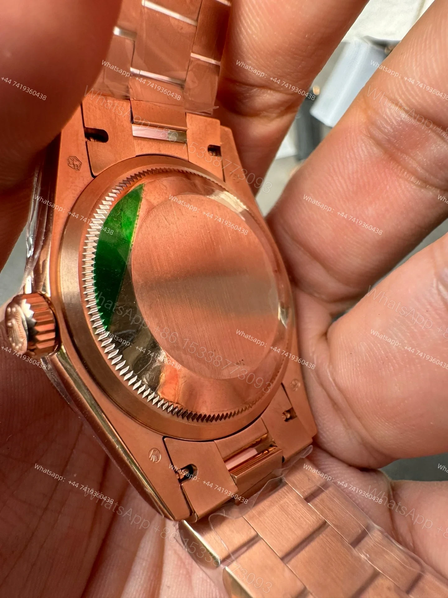 View 8 of Rolex Day-Date M128235-0039 1:1 Replica Moissanite Rainbow Diamond Dial 36MM 3255 Movement Presidential Bracelet Super Clone Watch