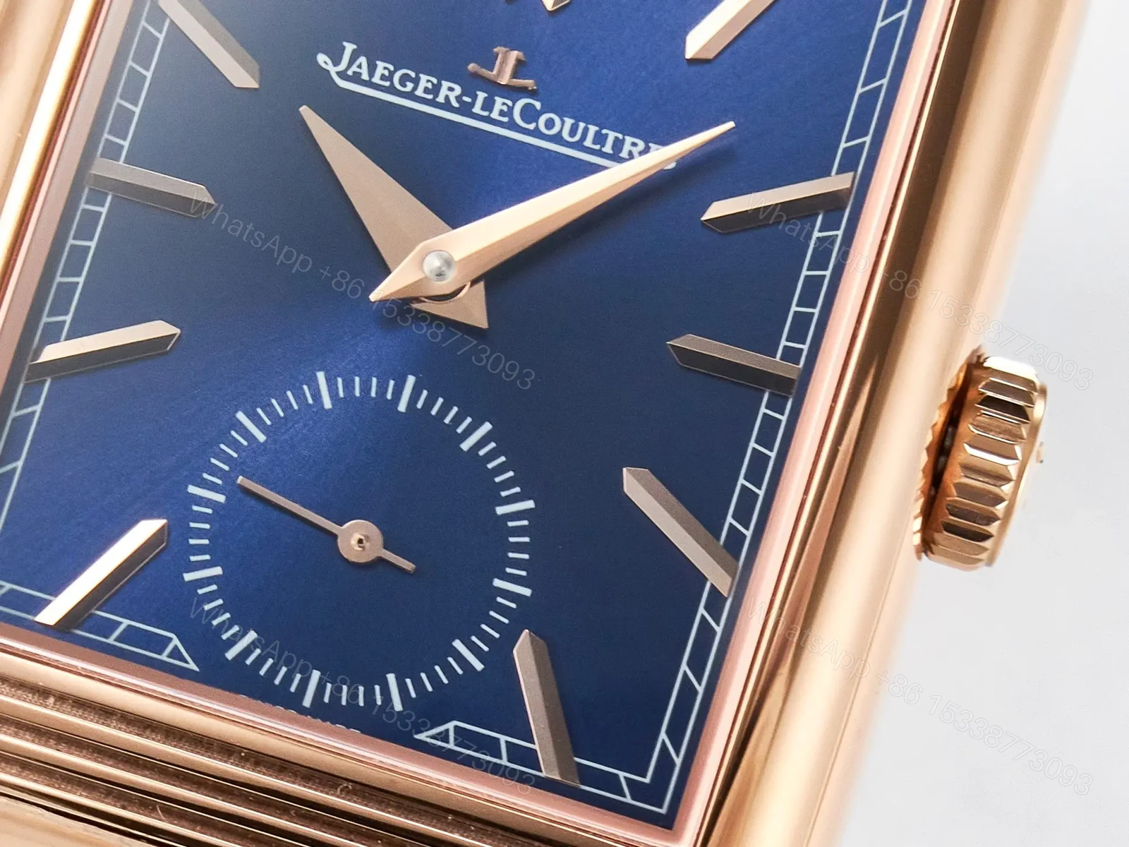 View 10 of Reverso Tribute Duoface Small Seconds RG MGF Best Edition Blue Dial on Blue Leather Strap A854A
