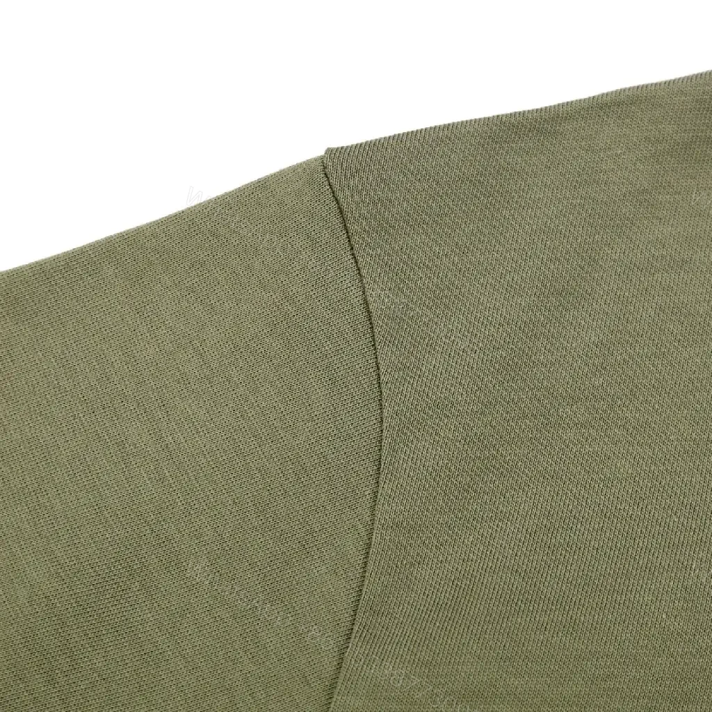 View 5 of Olive Cotton Tee: Minimalist Fit, Durable Luxury Shirt