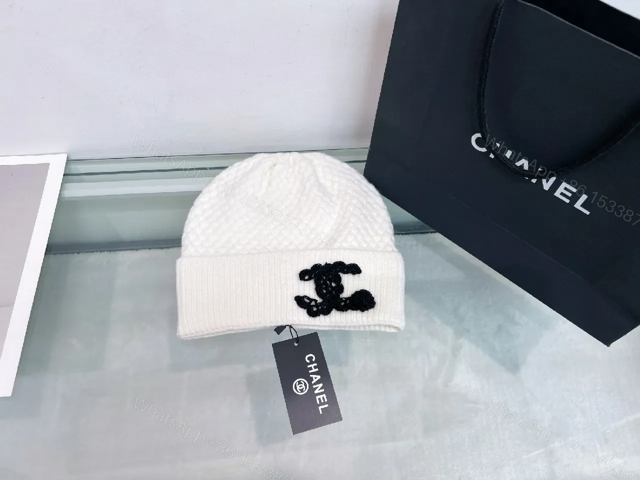 View 2 of Pastel Knit Beanie + Premium Wool + Modern Logo + Warmth & Texture + Beanie