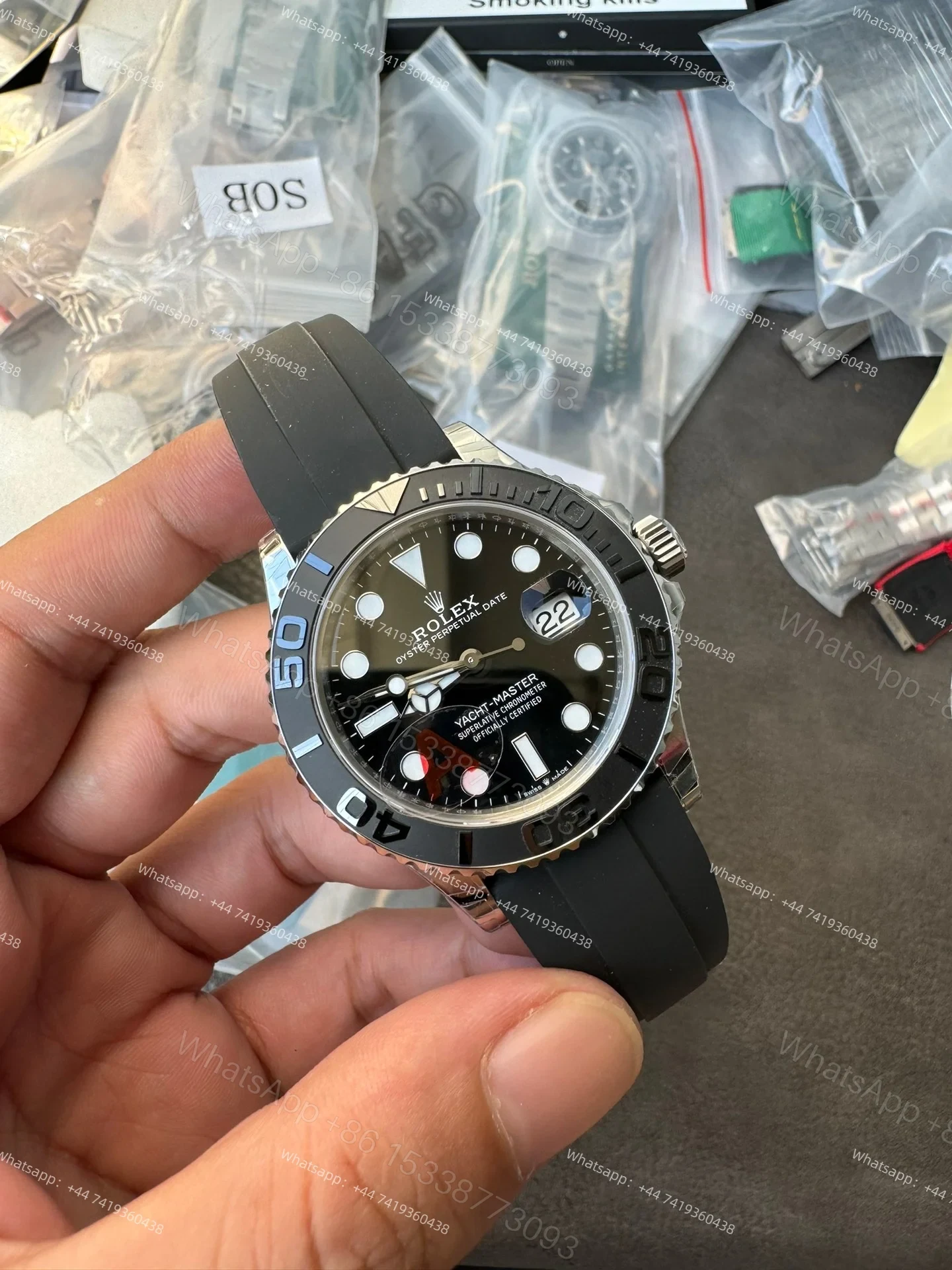 View 4 of Rolex Yacht-Master 226659 1:1 Replica 18K White Gold Plated 42MM 3235 Movement Super Clone Watch