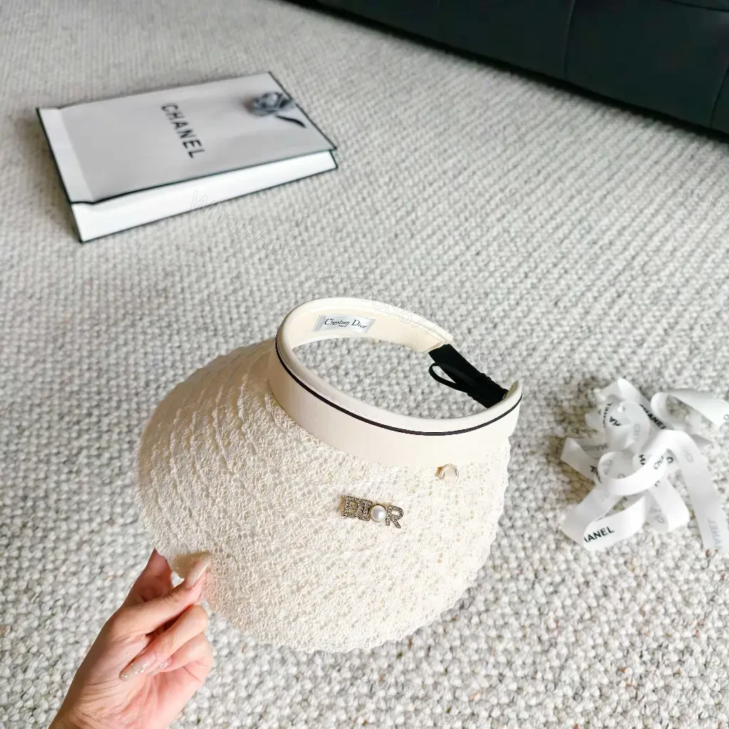 View 8 of Cream Boucle Round Handbag with Gold DIOR Accent