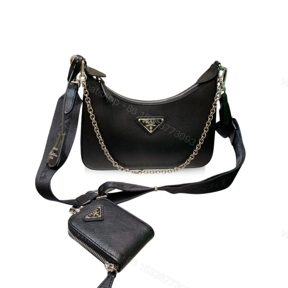 Prada Re-Edition 2005 Saffiano Bag Black 22cm — view 1