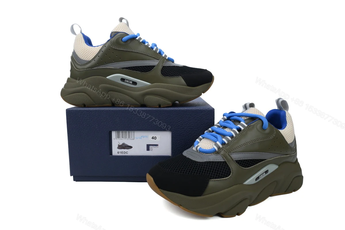 View 2 of Dior B22 Sneakers Olive Green