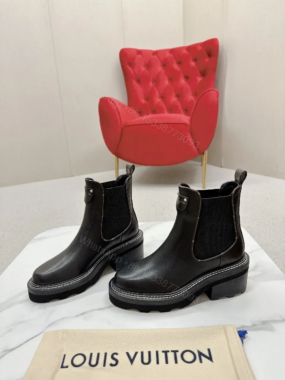 View 3 of Smooth Leather Chelsea Boots: All-Day Comfort, Black, Slim Profile