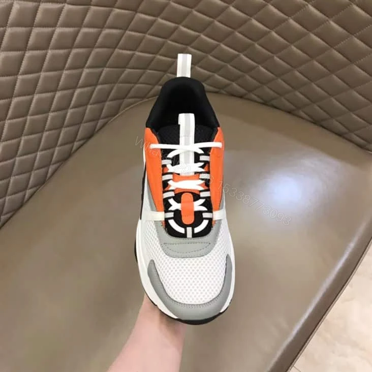 View 3 of B22 SNEAKER TECHNICAL MESH WITH AND CALFSKIN – CD105