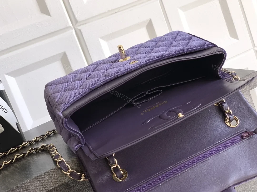 View 6 of Chic Velvet Crossbody with Gold Chain Strap: Everyday Luxury