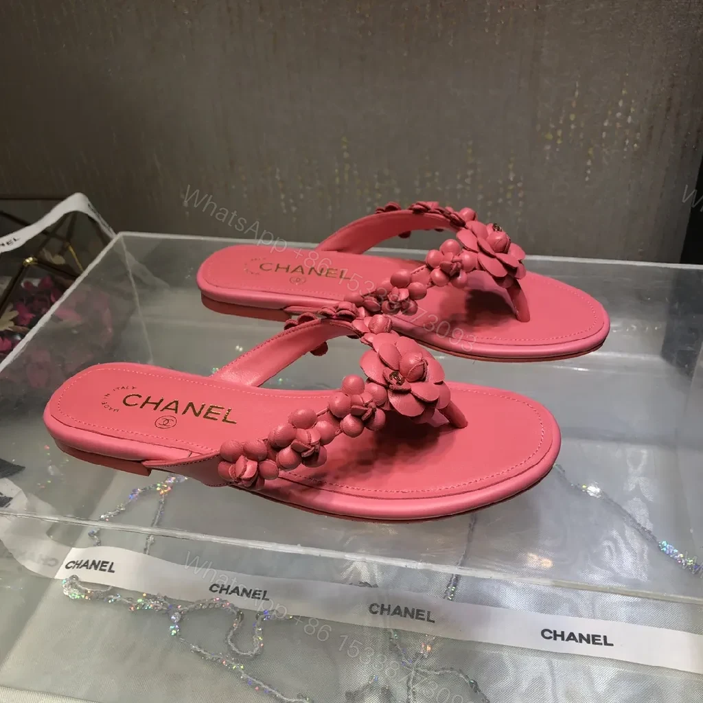 View 3 of Bright Pink Flower Sandals: Luxury Comfort For Summer